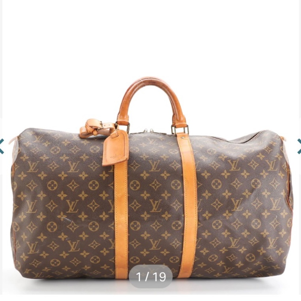 Authentic Louis Vuitton Keepall 55 Malletier in Monogram Canvas